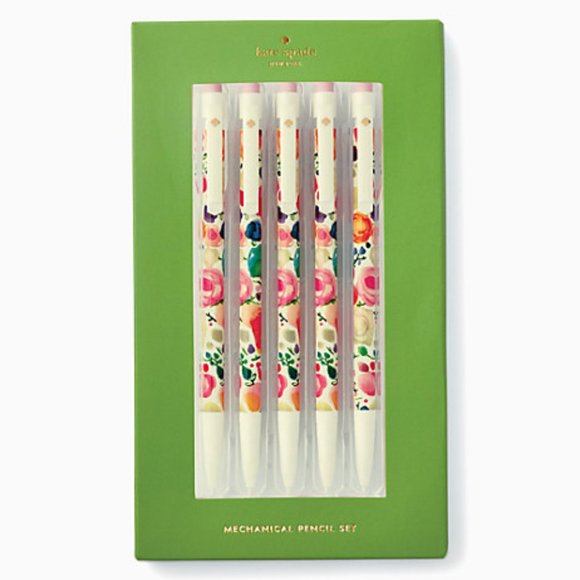 KATE SPADE New York Women's Gold Stripe Pencil Set NWT - Picture 1 of 2